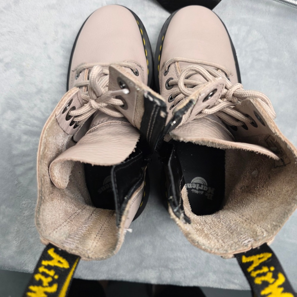 Dr. Martens Jadon III Boots Size 6 Pink Beige Womens Platform Leather Side Zip - Picture 5 of 7